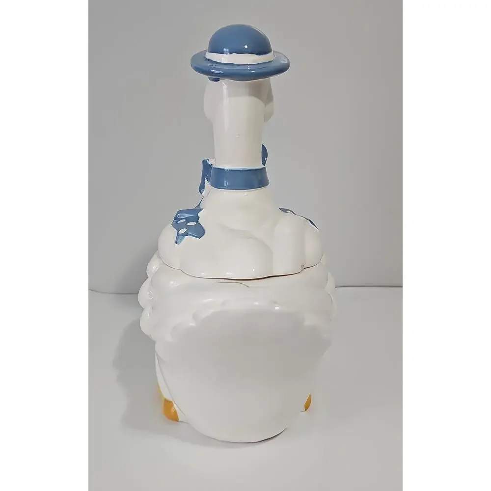 Vintage Mother Goose Ceramic Cookie Jar Canister Blue Ribbon Cottagecore